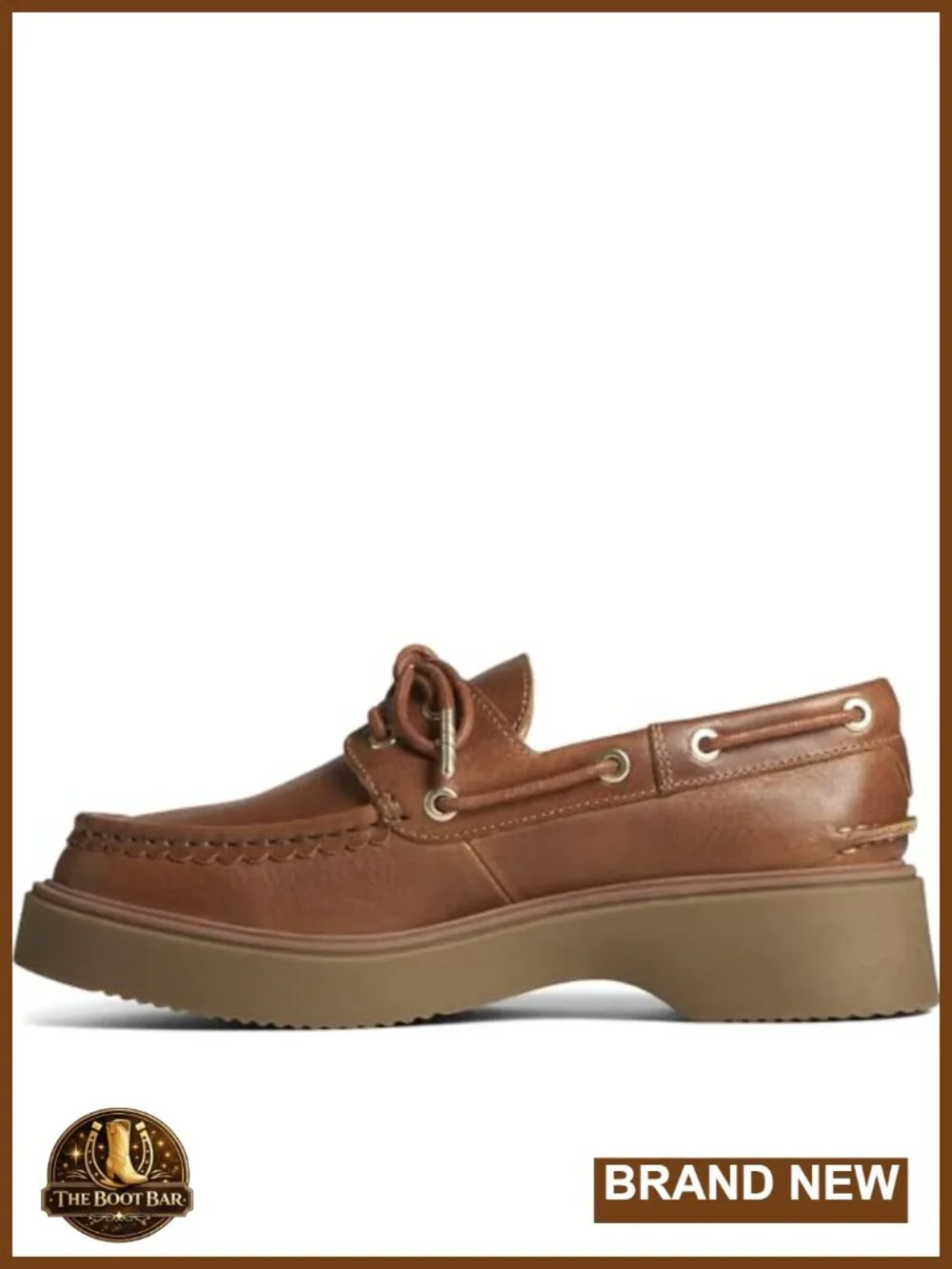Leather Boat Shoes Flat Lace-Up Lightweight Casual